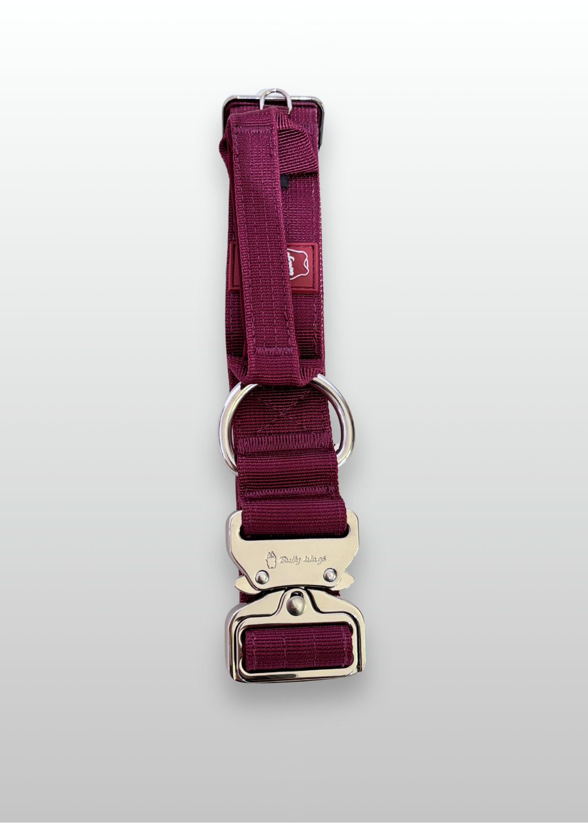 1.5" Tactical Collar with Handle - Cherry Wine